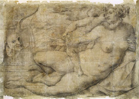 Venus with Cupid von Michelangelo (Buonarroti)
