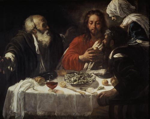Das Mahl in Emmaus von Michelangelo Caravaggio