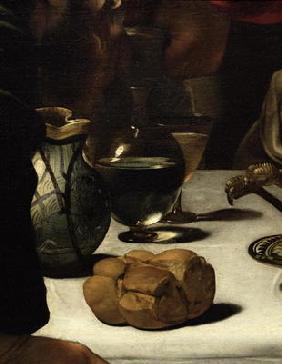 The Supper at Emmaus, 1601 (oil and tempera on canvas) (detail of 928) 1482