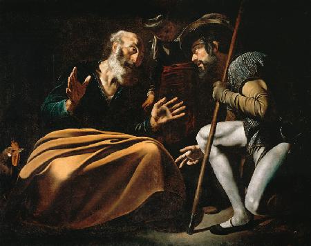 Petrus verleugnet Jesus Um 1620