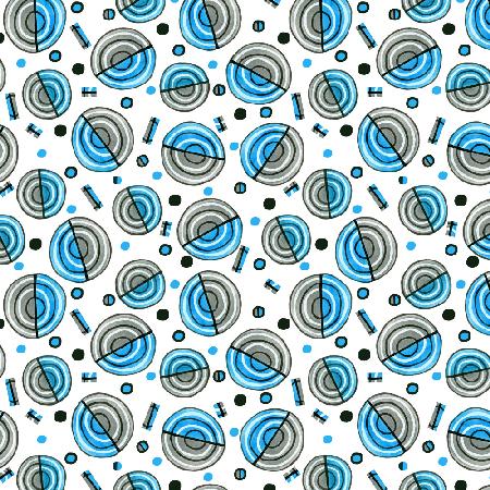 Kreise in Hülle und Fülle blau grau geometrisch