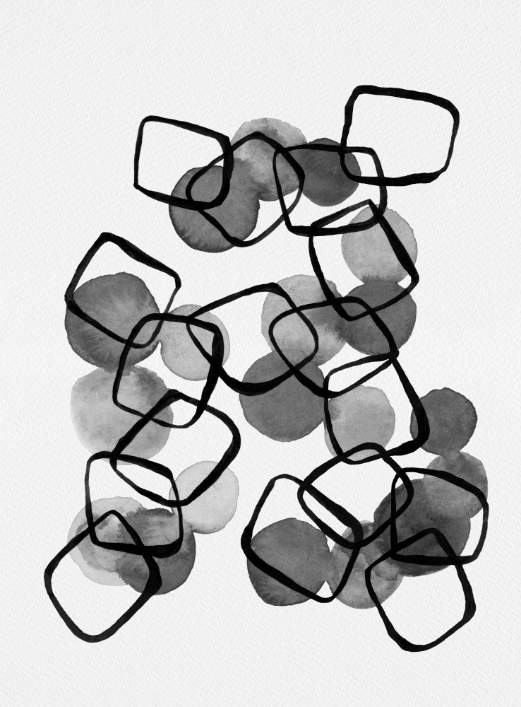 Schwarz-weiße Formenkette von Michele Channell