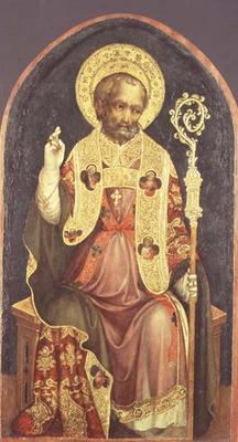 A Bishop Saint (tempera on panel) von Michele Giambono