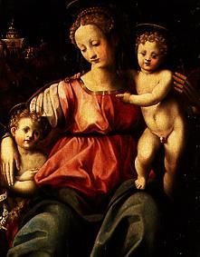 (Michele di Ridolfo del Ghirlandaio) Madonna mit Kind und dem jungen Johannes von Michele Tosini