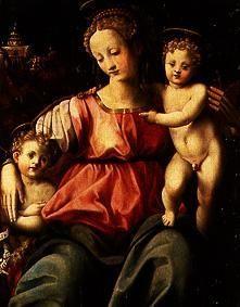(Michele di Ridolfo del Ghirlandaio) Madonna mit Kind und dem jungen Johannes