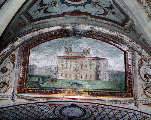 Detail of a fresco, Villa Medicea di Careggi (fresco) von Michelozzo  di Bartolommeo