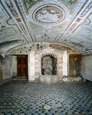 Interior view of the cellar, Villa Medicea di Careggi (photo) von Michelozzo  di Bartolommeo