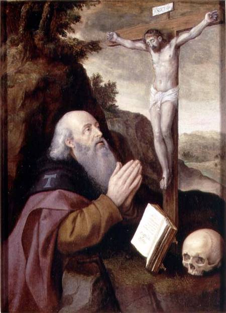 St. Anthony Abbot (panel) von Michiel I Coxie