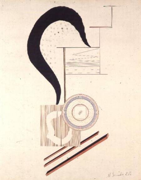Constructivist Composition, 1925 (pen & ink, w/c & von Mieczyslaw Szczuka