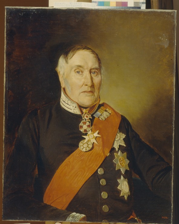 Porträt von Baronet Jakow Wassiljewitsch Wylie (1768-1854) von Mihaly von Zichy