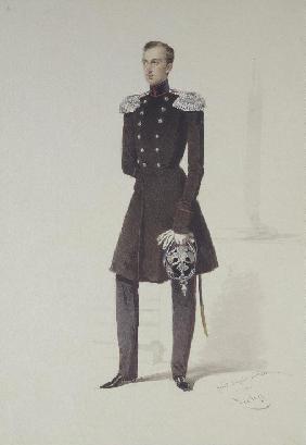 Porträt von Großfürst Nikolaus Nikolajewitsch von Russland (1831–1891) 1852