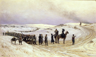 In Bulgarien. Szene aus dem russisch-türkischen Krieg 1877-1878 von Mikhail Malyshev