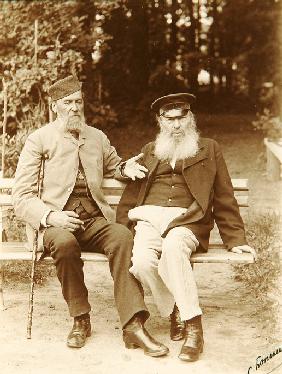 Die Dichter Jakov Polonski und Afanassi Fet 1890