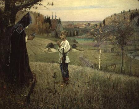 The Vision of the Young Bartholomew von Mikhail Vasilievich Nesterov