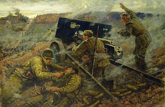 The Battle of Yelnya near Moscow in 1941 von Mikhail Ananievich Ananyev