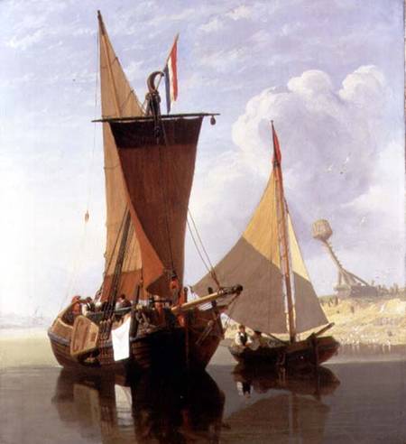 Boats on the Medway von Miles Edmund Cotman