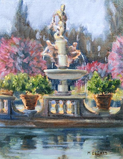 Fountain, Boboli Gardens, Florence (oil on canvas)  von Miranda  Legard