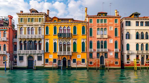 Bunte Häuser am Canale Grande in Venedig  von Miro May