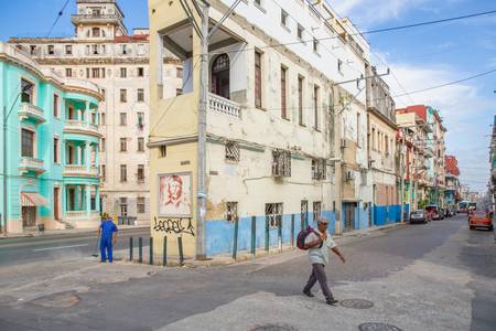 Street in Havana, Cuba, People in Havanna, Kuba 2020