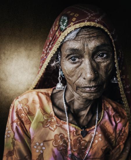 Frau aus Rajasthan