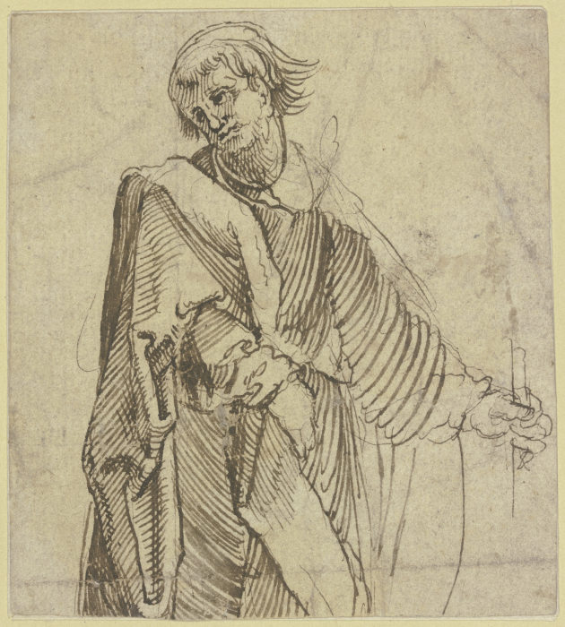 Wandernder Pilger oder Apostel, Halbfigur von Monogrammist H K