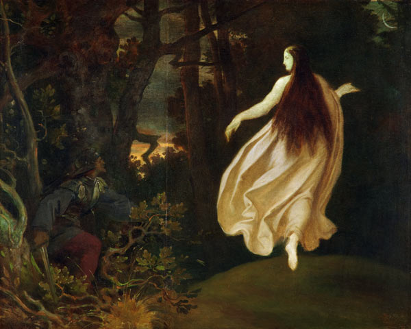 Erscheinung im Walde (aus Dornröschen) von Moritz von Schwind