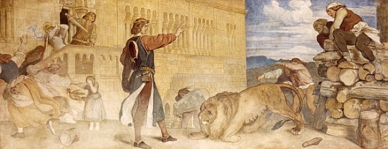 He Treated the Lions as though he was joking, c.1854/55 von Moritz von Schwind