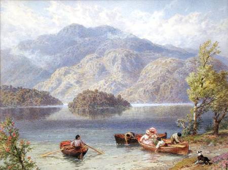 Ben Venue and Ellen's Isle, Loch Katrine  on von Myles Birket Foster
