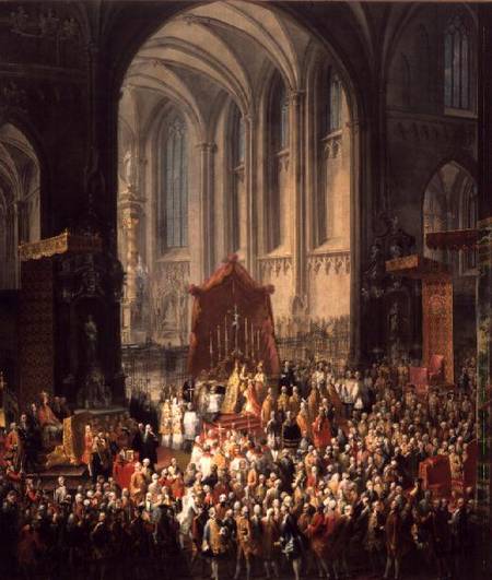 The Coronation of Joseph II (1741-90) as Emperor of Germany in Frankfurt Cathedral von Mytens (Schule)