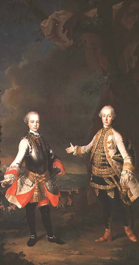 Joseph and Leopold, sons of Francis I and Maria Theresa of Austria, later Joseph II and Leopold II von Mytens (Schule)