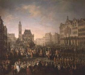 The coronation procession of Joseph II (1741-90), in Romerberg 1764