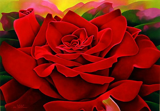 A Great Rose, 2004 (oil on canvas)  von Myung-Bo  Sim