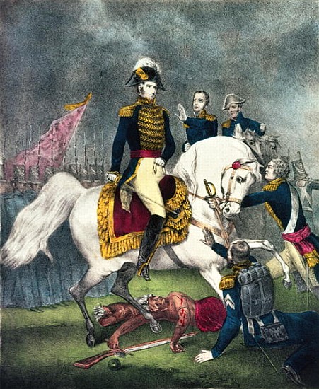 General William H. Harrison (1773-1841) at the Battle of Tippecanoe von N. Currier