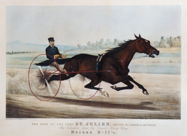 The King of the Turf, ''St. Julien'', driven by Orrin A. Hickok, 1880 von N. Currier