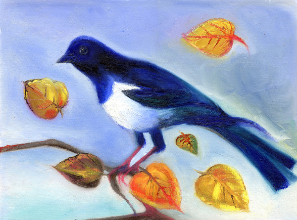 Autumn Magpie von Nancy Moniz Charalambous