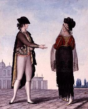 Nobleman and Noblewoman from Madrid late 18th