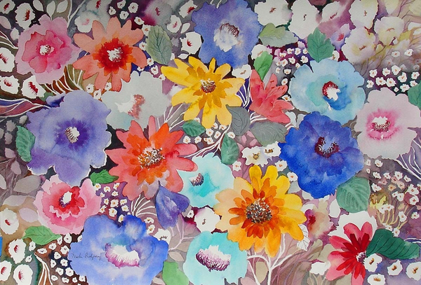 floral quilt von Neela Pushparaj