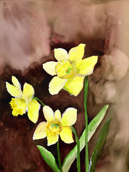 golden daffodils von Neela Pushparaj