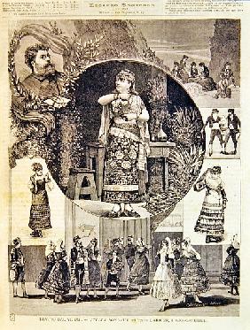Programme for an Italian production of the opera ''Carmen'', Georges Bizet (1838-75) 1880