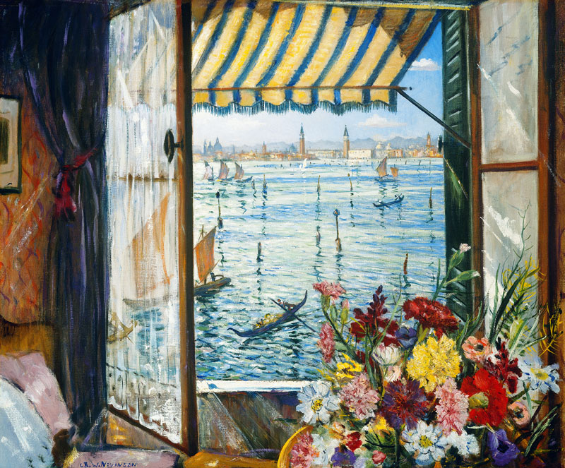 Blick aus einem Fenster in Venedig von Christopher R.W. Nevinson