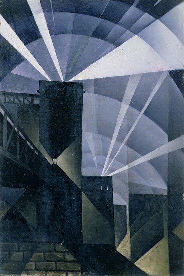 The First Searchlights at Charing Cross, 1914 von Christopher R.W. Nevinson