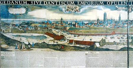 Panorama of Gdansk from Biskupia Gorka von Nicholas  Jansz Visscher