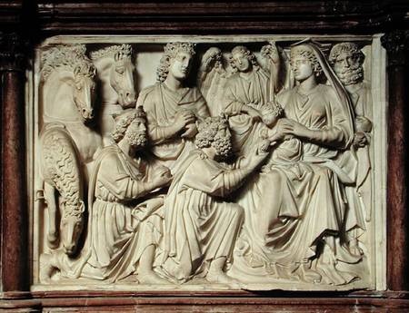 Relief depicting the Adoration of the Magi from the pulpit von Nicola Pisano