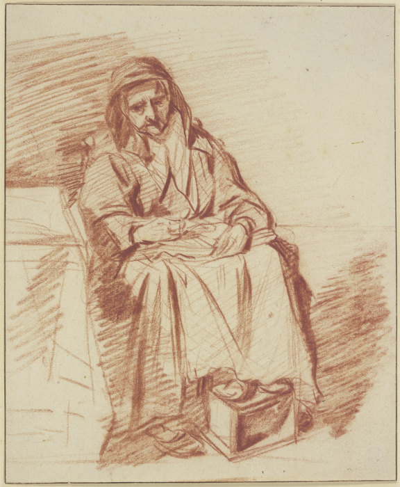 Alte Frau mit einem Vergrößerungsglas lesend von Nicolaes Maes
