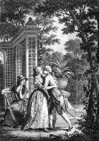 The First Kiss of Love, illustration from ''La Nouvelle Heloise'' by Jean-Jacques Rousseau (1712-78)