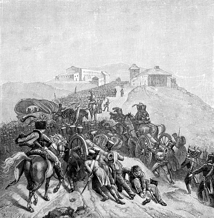 Französische Armee in den Engpässen der Sierra de Guadarrama im Dezember 1808 von Nicolas Antoine Taunay
