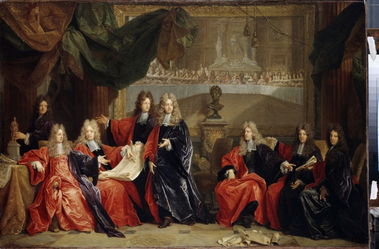 Die Sitzung der Mitglieder des Magistrats im Hotel de Ville Rathaus von Paris 1687 von Nicolas de Largillière