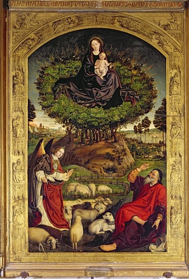 Madonna and Child, central panel from the Triptych of Moses and the Burning Bush, c.1476 (see also 1 von Nicolas Froment