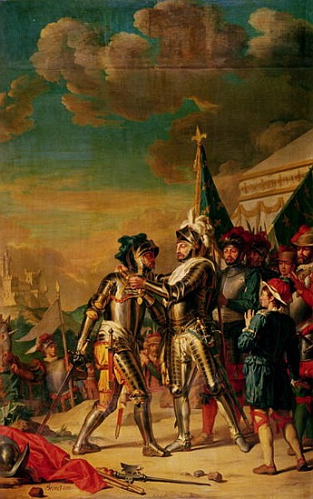 Henri II (1519-59) Giving the Chain of the Order of Saint-Michel to Gaspard de Saulx (1509-73) Count von Nicolas Guy Brenet