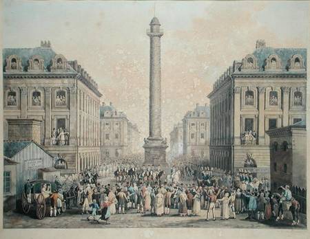 Charles-Ferdinand de France (1778-1820) Duc de Berry returning to the Tuileries through the Place Ve von Nicolas Joseph Vergnaux